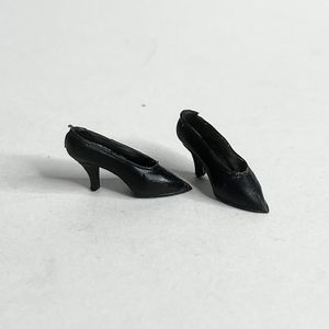 Vintage Barbie Shoe Heel Pointed Toe Black Hong Kong